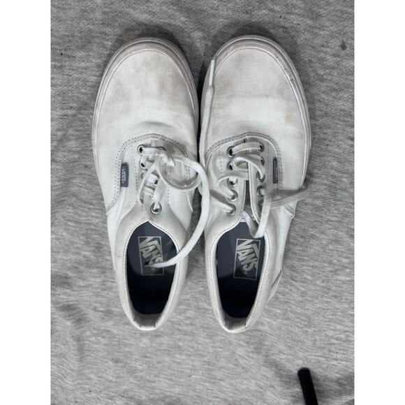 VANS Authentic Deck Shoe Canvas Women's Size 9.5 Lace Up Low Top White - Picture 1 of 7